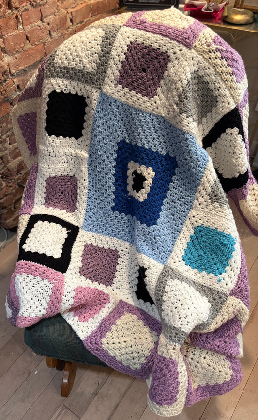 Granny Square Throw Blanket